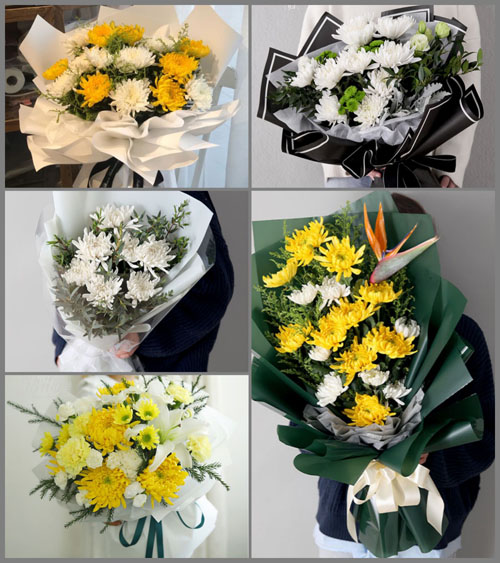 贵州毕节市黔西县沙井乡新庆村白事花束代送